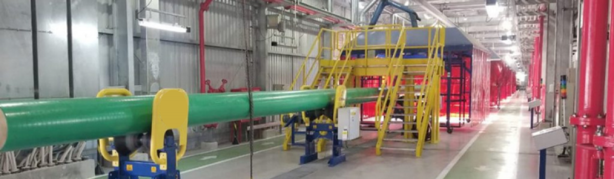 Fabricação de tubulações na Spoolbase Porto do Açu da TechnipFMC